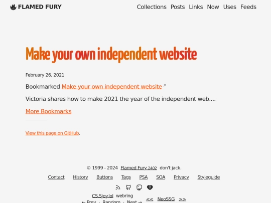 bookmarks/make-your-own-independent-website screenshot