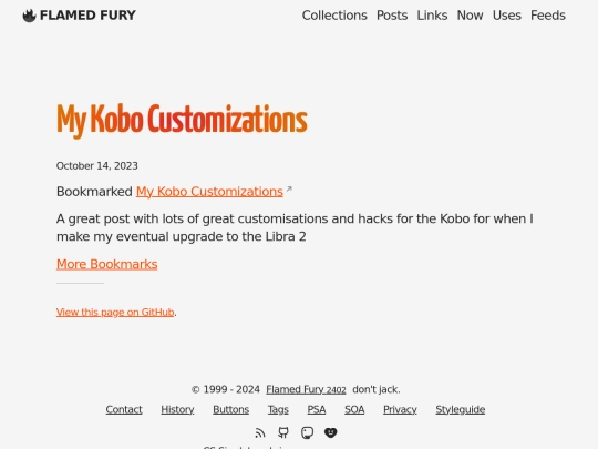 bookmarks/my-kobo-customizations screenshot