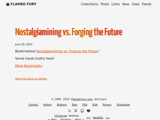 bookmarks/nostalgiamining-vs-forging-the-future screenshot