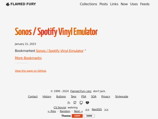 bookmarks/sonos-/-spotify-vinyl-emulator screenshot
