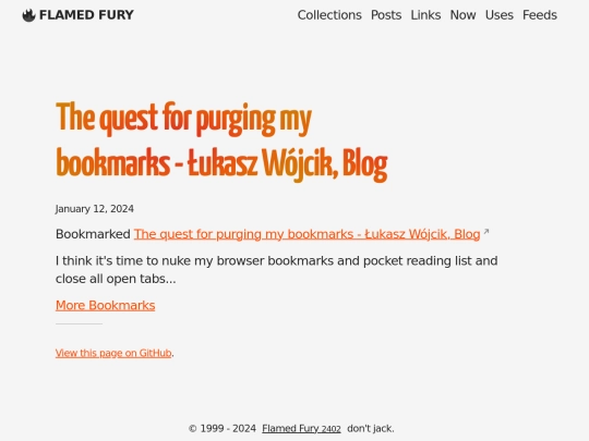 bookmarks/the-quest-for-purging-my-bookmarks-lukasz-wojcik-blog screenshot