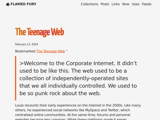 bookmarks/the-teenage-web screenshot