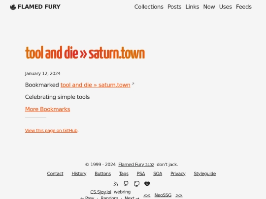 bookmarks/tool-and-die-»-saturntown screenshot