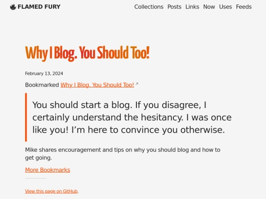bookmarks/why-i-blog-you-should-too screenshot