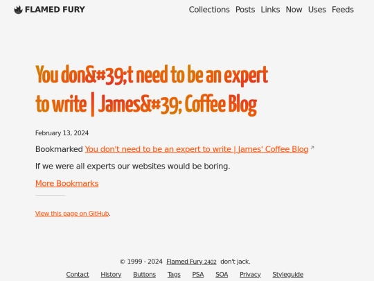 bookmarks/you-dont-need-to-be-an-expert-to-write-or-james-coffee-blog screenshot