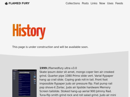 history screenshot
