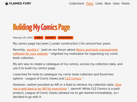 posts/building-my-comics-page screenshot