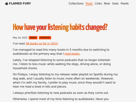posts/how-have-your-listening-habits-changed screenshot