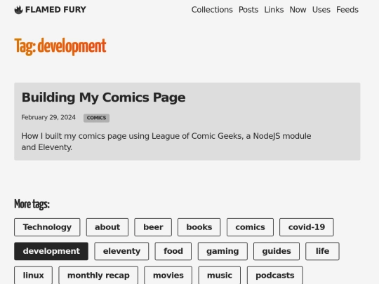 tags/development screenshot