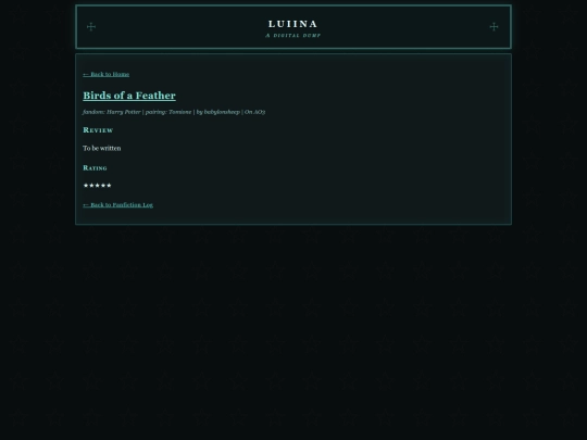 fanfic/birds-of-a-feather screenshot