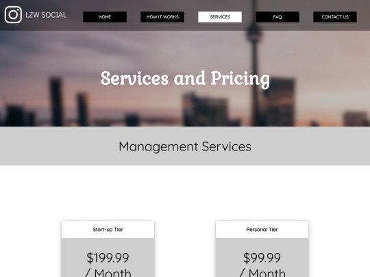 services screenshot