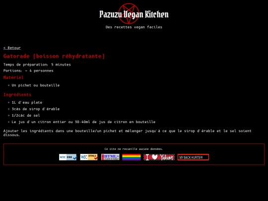 recettes/gatorade screenshot