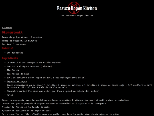 recettes/okonomiyaki screenshot