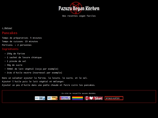 recettes/pancakes screenshot