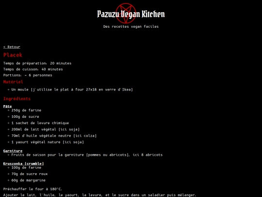 recettes/placek screenshot