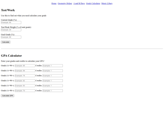 GradeCalc screenshot