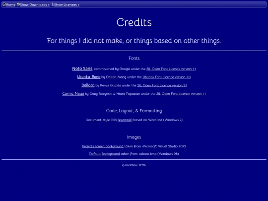 credits screenshot