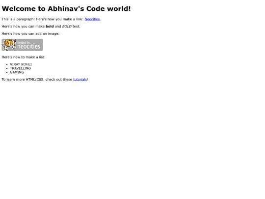 index screenshot