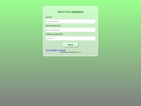 project 1/signup screenshot