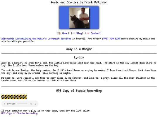 lyrics/away-in-a-manger screenshot