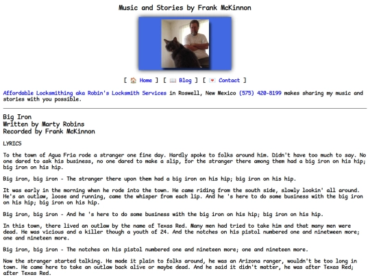 lyrics/big-iron screenshot