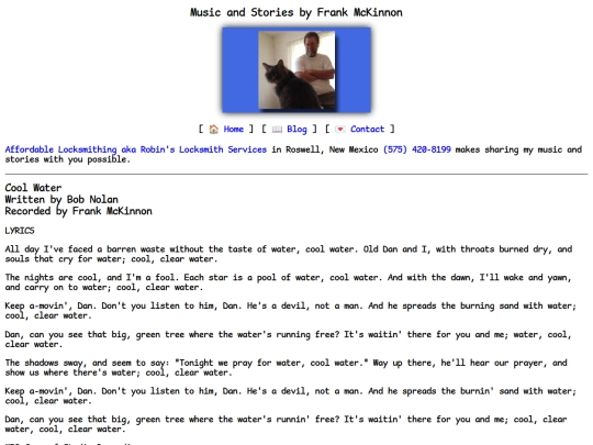 lyrics/cool-water screenshot