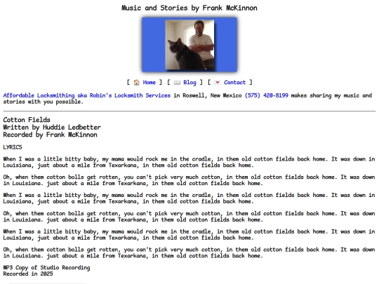 lyrics/cotton-fields screenshot