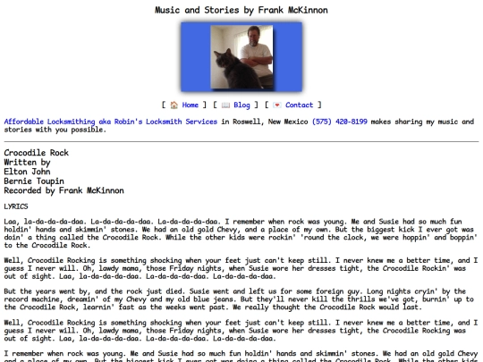 lyrics/crocodile-rock screenshot