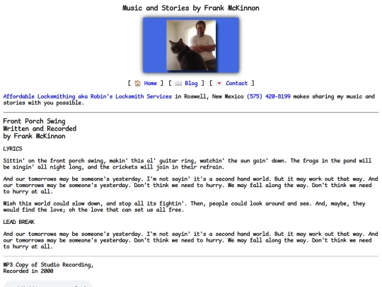 lyrics/front-porch-swing screenshot