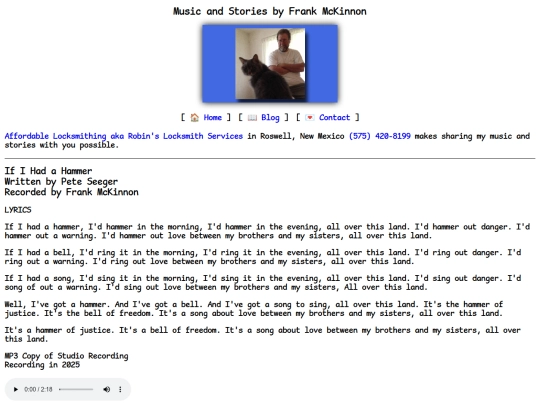 lyrics/hammer screenshot