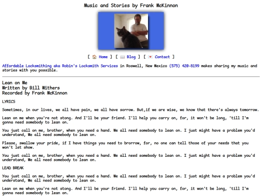 lyrics/lean-on-me screenshot
