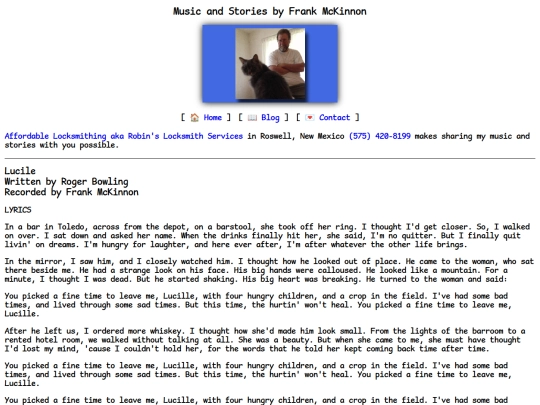 lyrics/lucile screenshot