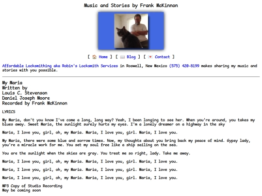 lyrics/my-maria screenshot