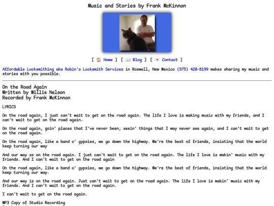 lyrics/on-the-road-again screenshot