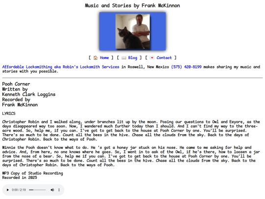 lyrics/pooh-corner screenshot