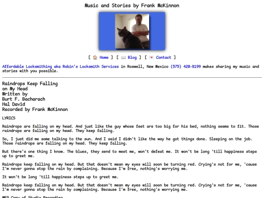 lyrics/raindrops screenshot