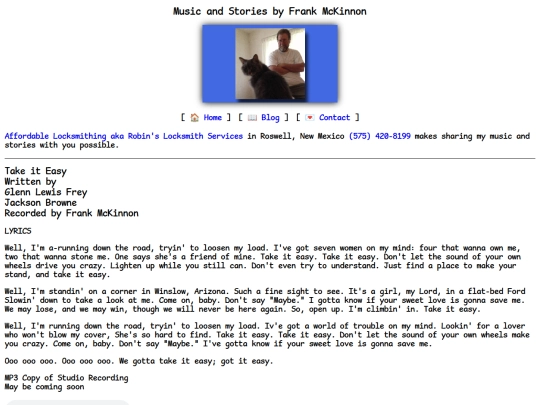 lyrics/take-it-easy-3 screenshot