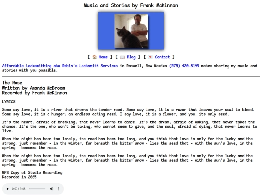 lyrics/the-rose screenshot