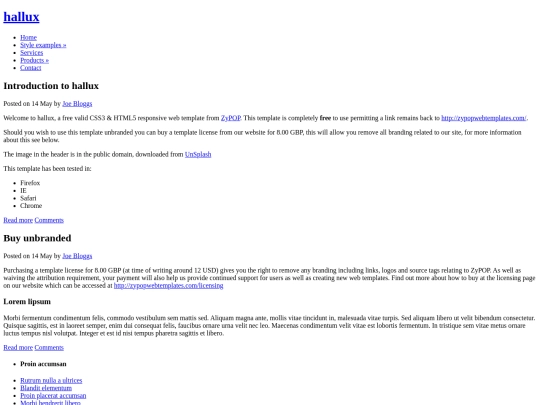 one-column screenshot