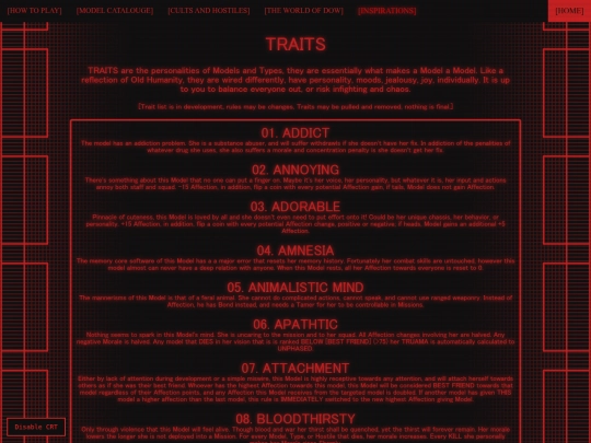 DWTraits screenshot