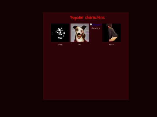 Characters screenshot