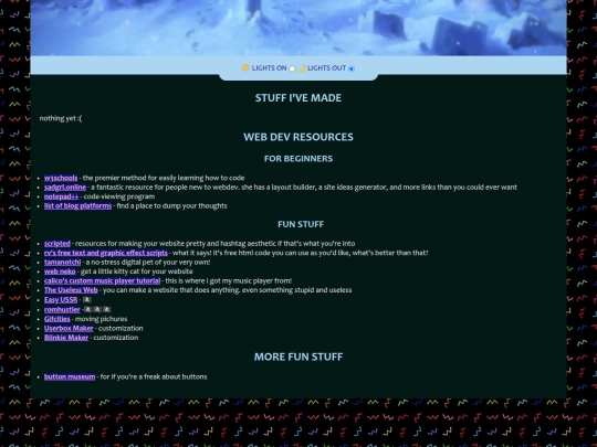 links screenshot
