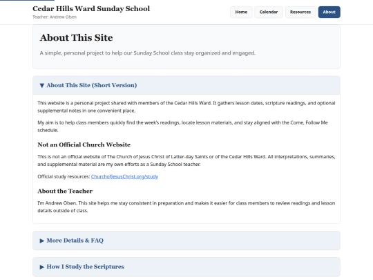 page/about screenshot