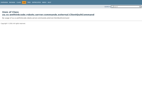 dev/za/co/wethinkcode/robots/server/commands/external/class-use/ClientQuitCommand screenshot