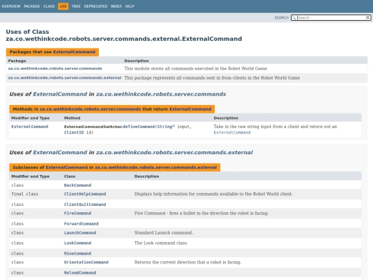 dev/za/co/wethinkcode/robots/server/commands/external/class-use/ExternalCommand screenshot