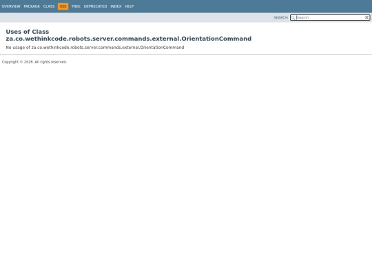 dev/za/co/wethinkcode/robots/server/commands/external/class-use/OrientationCommand screenshot