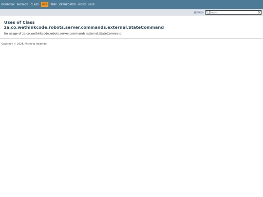 dev/za/co/wethinkcode/robots/server/commands/external/class-use/StateCommand screenshot
