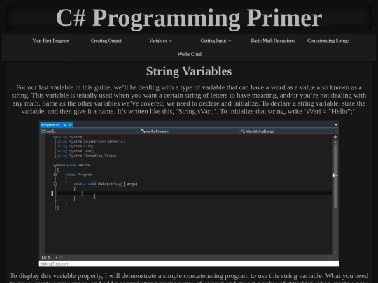 string screenshot