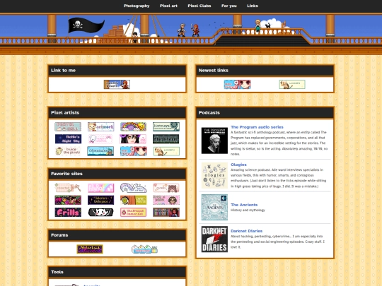 links screenshot