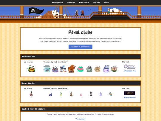 pixelclubs screenshot
